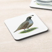 California Valley Quail Bier Onderzetter (Linkerzijde)