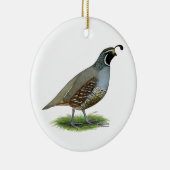 California Valley Quail Keramisch Ornament (Rechts)