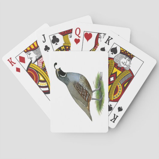 California Valley Quail Pokerkaarten (Achterkant)