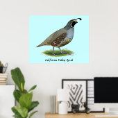 California Valley Quail Poster (Thuiskantoor)