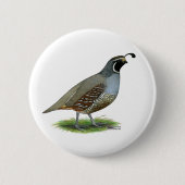 California Valley Quail Ronde Button 5,7 Cm (Voorkant)