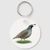 California Valley Quail Sleutelhanger (Voorkant)