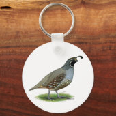 California Valley Quail Sleutelhanger (Voorkant)