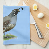 California Valley Quail Theedoek (Quarter Fold)