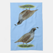 California Valley Quail Theedoek (Verticaal)