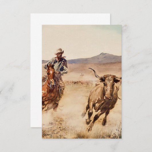 "California Vaquero" door Edward Borein Bedankkaart (Voorkant / Achterkant)