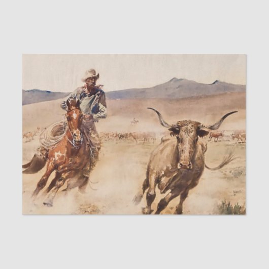 "California Vaquero" door Edward Borein Tissuepapier (Voorkant)