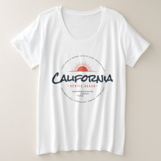 California Venice Beach Vintage Sunset Surfen  Grote Maat T-shirt