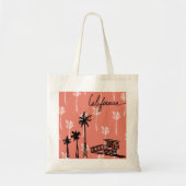 california vibes canvas tas (koraal) V2 (Voorkant)