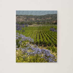 California Vineyard en Purple Flowers Legpuzzel
