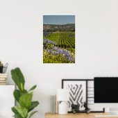 California Vineyard en Purple Flowers Poster (Thuiskantoor)