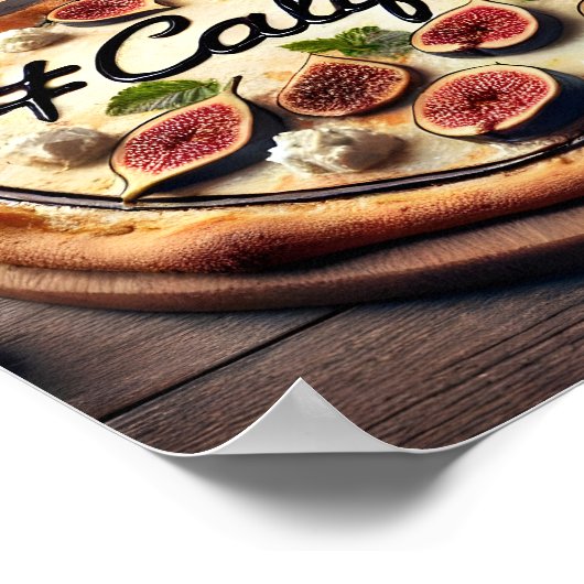 California Vineyard Fig Pizza Design Poster (Hoek)