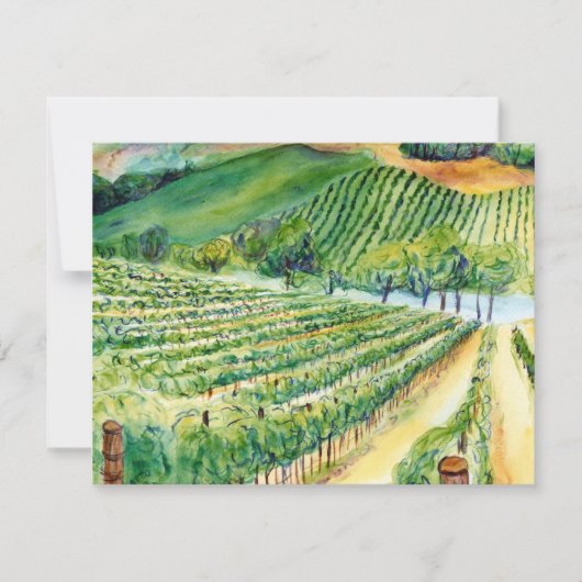 California Vineyard Invitation Kaart (Voorkant)