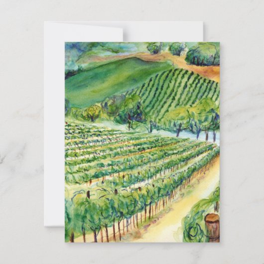 California Vineyard Invitation Kaart (Voorkant)