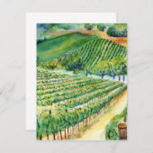 California Vineyard Invitation Kaart (Voorkant / Achterkant)