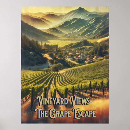 California Vineyard Poster (Voorkant)