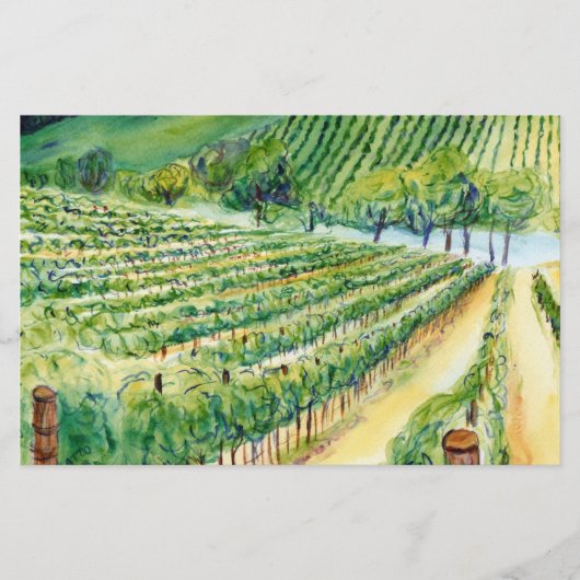 California Vineyard Stationery Briefpapier (Voorkant)