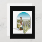 California Vineyard Wedding Save the Dates Aankondigingskaart (Voorkant / Achterkant)