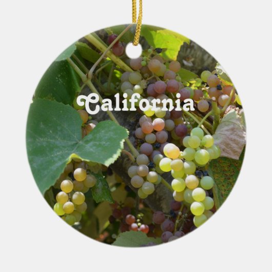 California Vineyards Keramisch Ornament (Voorkant)