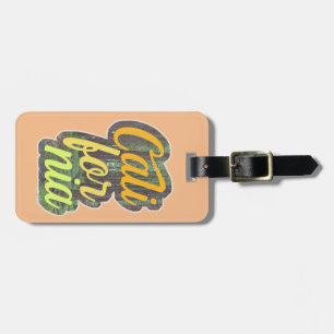 California Vintage Lettering Retro Logo Bagagelabel