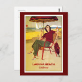 California vintage poster, Laguna Beach Briefkaart (Voorkant / Achterkant)