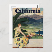 California Vintage Travel Briefkaart (Voorkant / Achterkant)