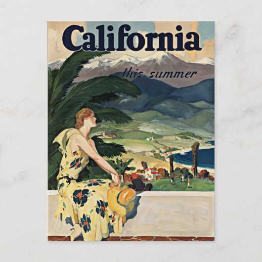 California Vintage Travel Briefkaart (Voorkant)