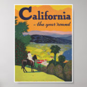 California Vintage Travel Poster (Voorkant)