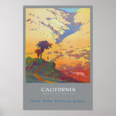 California Vintage Travel Poster (Voorkant)