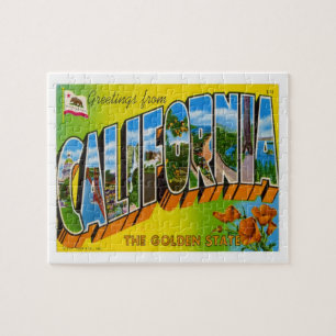 California Vintage Travel States Legpuzzel