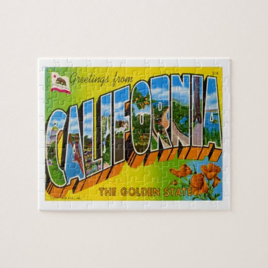 California Vintage Travel States Legpuzzel (Horizontaal)