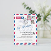 California Virginia Locatie Airmail Bewaar de datu Aankondigingskaart (Staand voorkant)