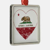 california vlag altadena hartproblemen metalen ornament (Rechts)