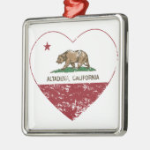 california vlag altadena hartproblemen metalen ornament (Links)