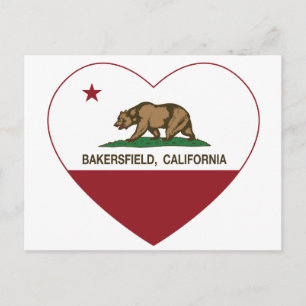california vlag bakersfield hart briefkaart