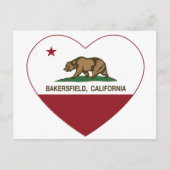 california vlag bakersfield hart briefkaart (Voorkant)