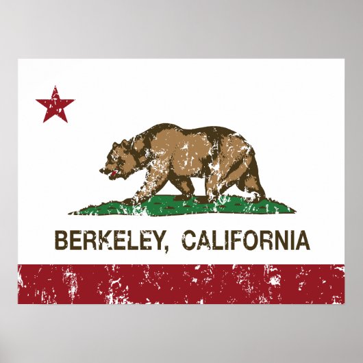 california vlag berkeley in nood poster (Voorkant)