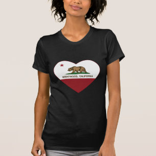 california vlag brentwood hart t-shirt