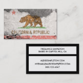 california vlag brick muur visitekaartje (Voorkant / Achterkant)