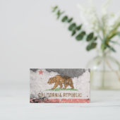 california vlag brick muur visitekaartje (Staand voorkant)