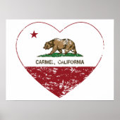 california vlag carmel - hartproblemen poster (Voorkant)