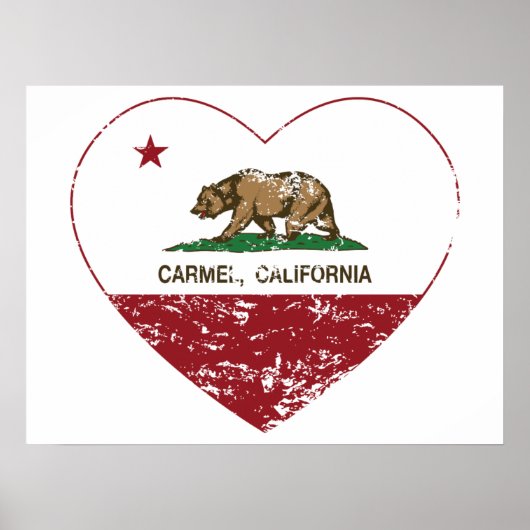 california vlag carmel - hartproblemen poster (Voorkant)
