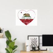 california vlag carmel - hartproblemen poster (Thuiskantoor)
