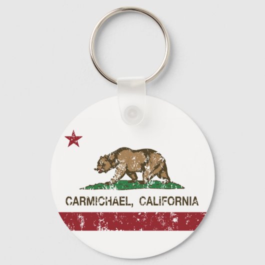 california vlag carmichael noodlottig sleutelhanger (Voorkant)
