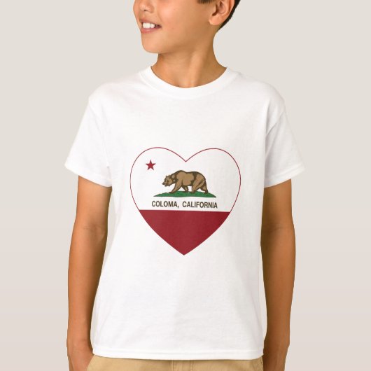 california vlag coloma t-shirt (Voorkant)