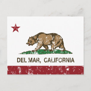 california vlag del mar noodlottig briefkaart