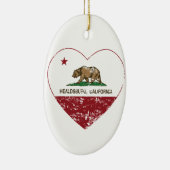 california vlag genedsburg hart in nood keramisch ornament (Rechts)