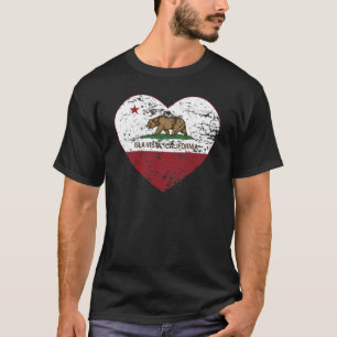 california vlag isla vista hart in nood t-shirt