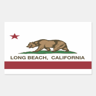 california vlag lang strand rechthoekige sticker