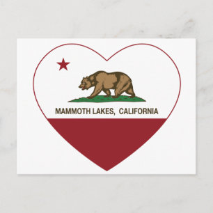 california vlag mammoth meren hart briefkaart
